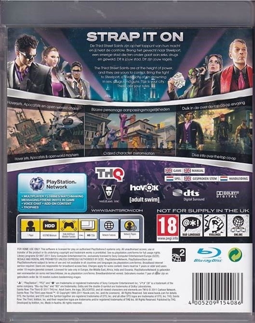 Saints Row The Third - PS3 (B Grade) (Genbrug)